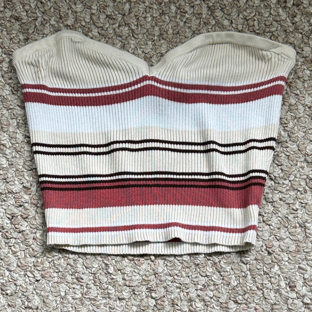 Nude beige Tube crop top In the size Large.